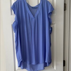 Apt. 9 Light Blue Ruffle Sleeve Blouse